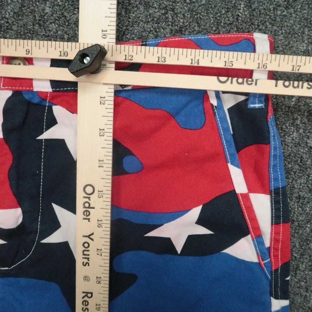 Polo Ralph‎ Lauren Shorts Mens 31 Red White Blue Camo Stars Relaxed Fit Chino